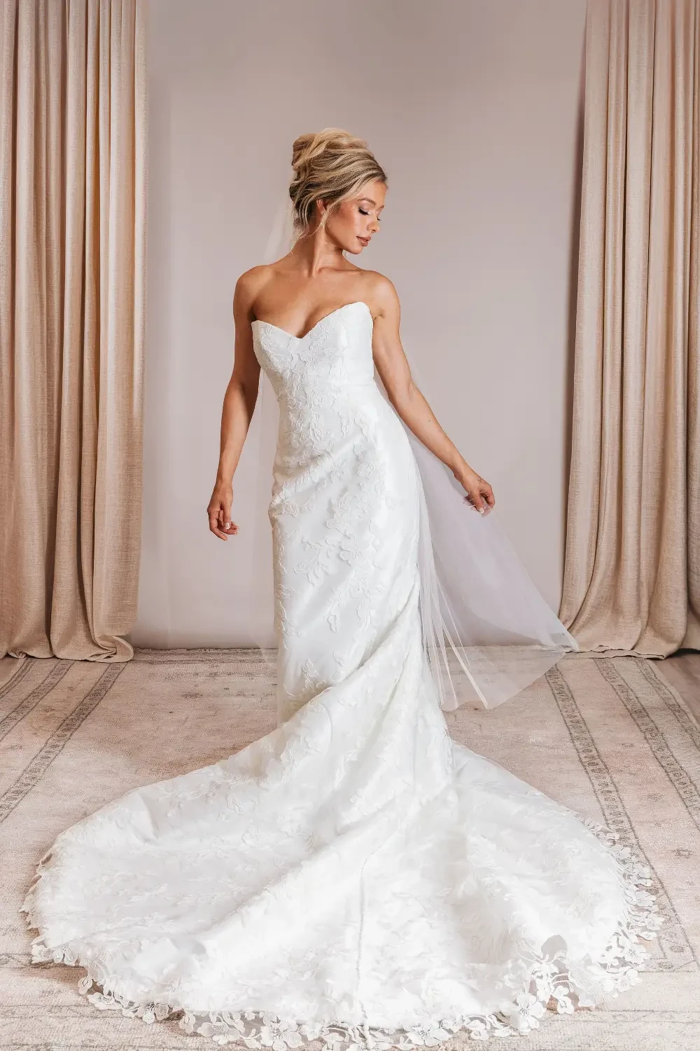 Model in Wedding Dress at The Bridal Loft in Greenville